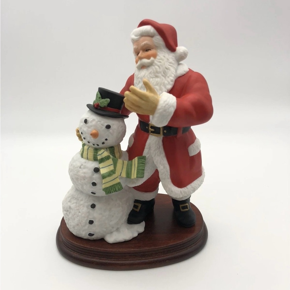 Lenox Santa and Snowman Holiday Figurine